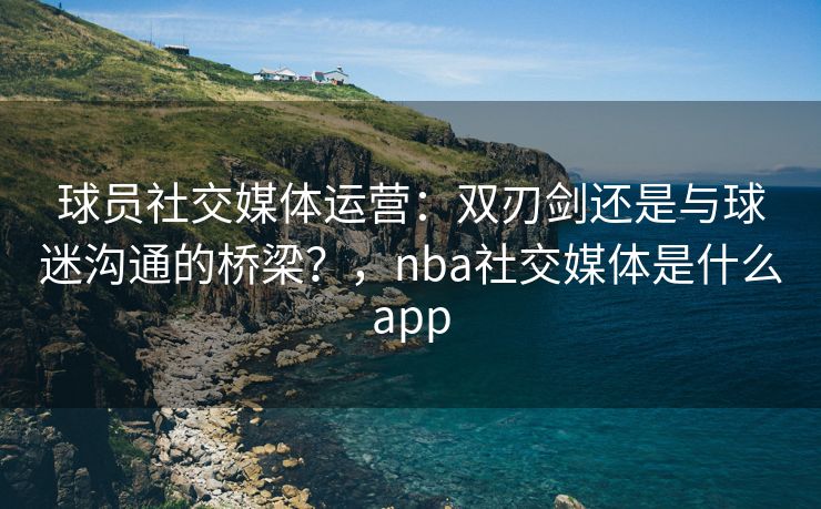 球员社交媒体运营：双刃剑还是与球迷沟通的桥梁？，nba社交媒体是什么app  第2张