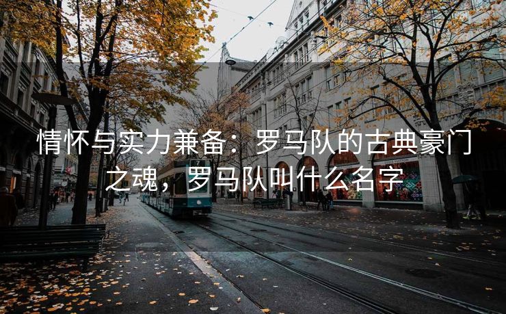 情怀与实力兼备：罗马队的古典豪门之魂，罗马队叫什么名字  第1张